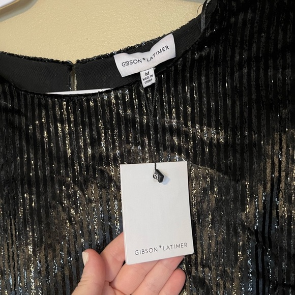 Gibson Latimer Shimmer Velvet Dress NEW - Picture 6 of 9